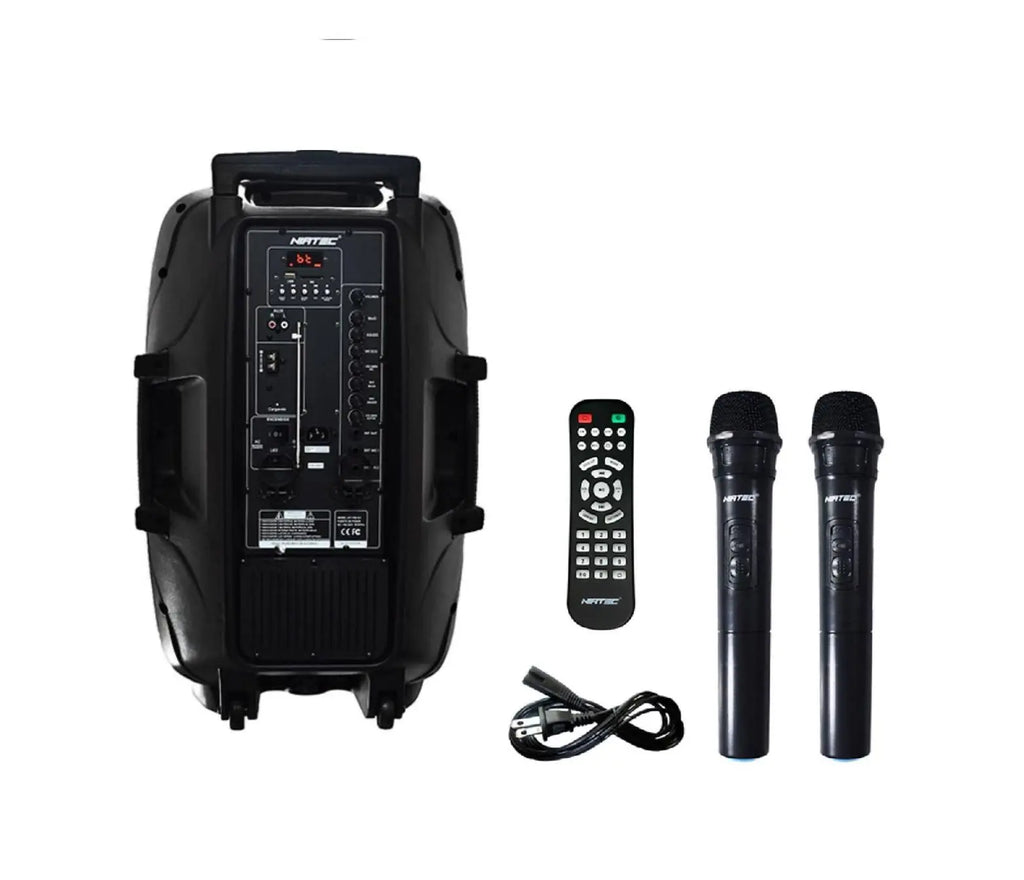 PARLANTE RECARGABLE 15'' 80W NIATEC NEGRO REF NT-PB21
