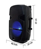 PARLANTE RECARGABLE 15'' 80W NIATEC NEGRO REF NT-PB21